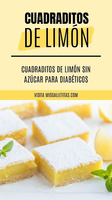 Cuadraditos de limón sin azúcar
